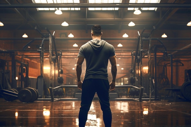 A man in gym