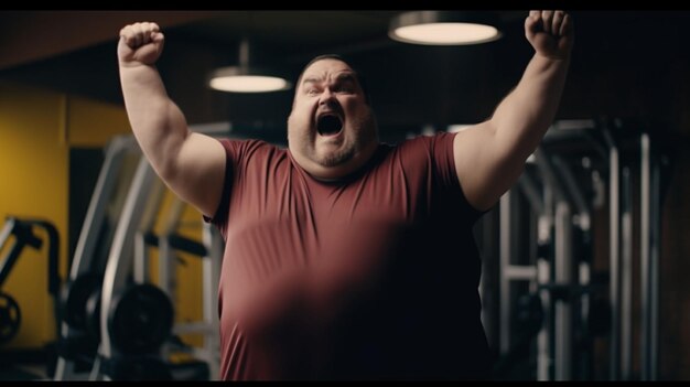 Foto uomo in palestra