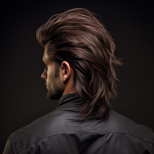 Photo man hair style from back side