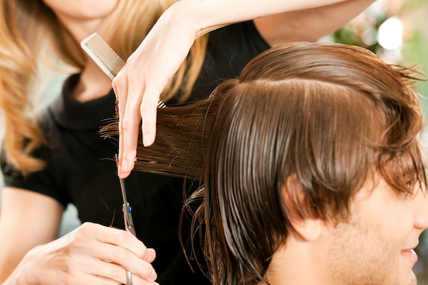 Man at the hairdresser