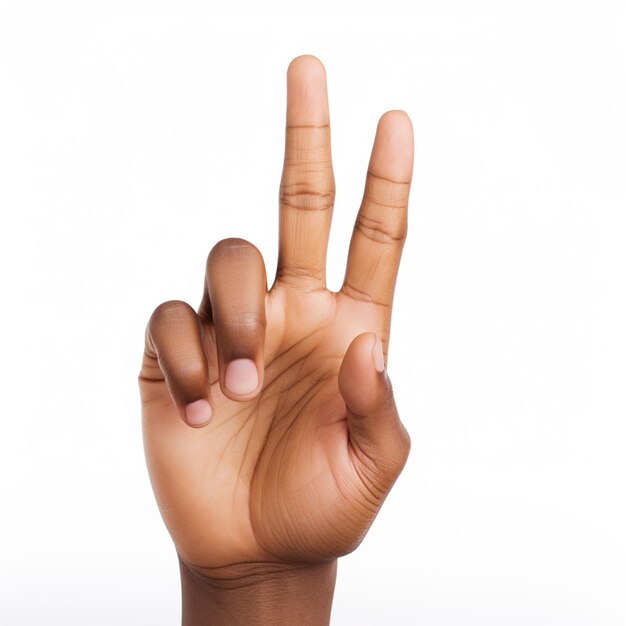 Man hand sign isolated on white background