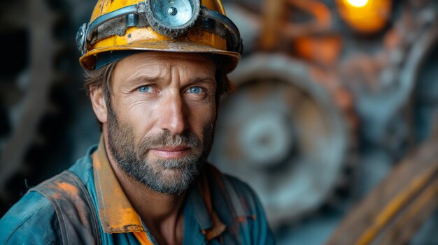 Man in Hard Hat at Factory