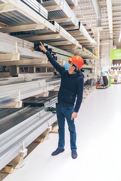 A man in a hardware store