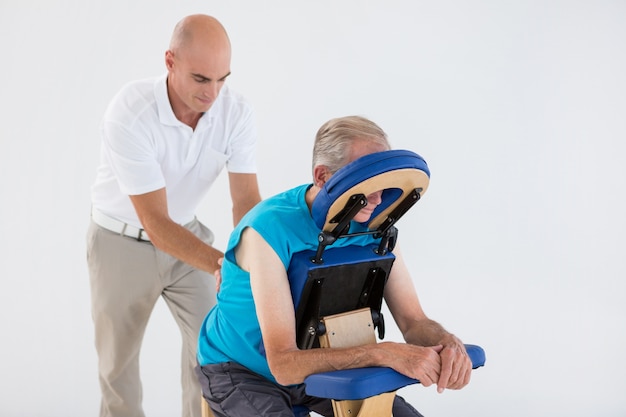 Man having back massage 