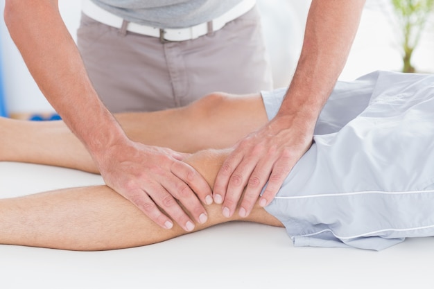 Man having knee massage 