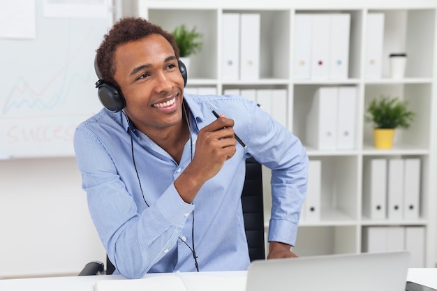 Man in headphones