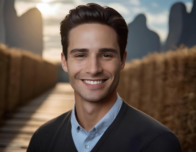 Man headshot smiling face