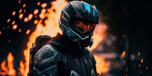 A man in a helmet with the word halo on it