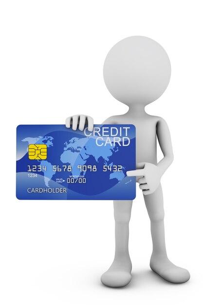 Man holding a credit card