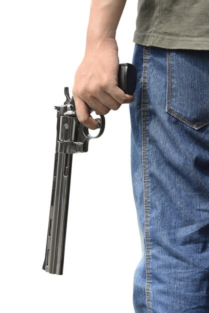 Man holding gun