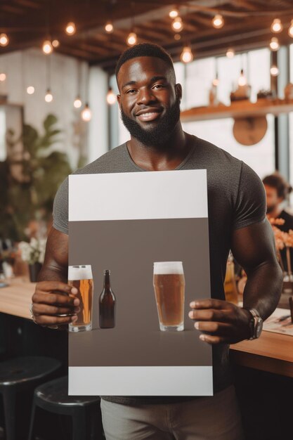 a man holding a piece of paper with a picture of him holding a piece of paper.