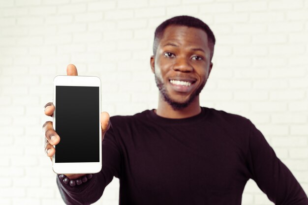 Man holding a smartphone