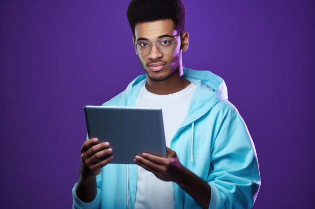 Man Holding Tablet Computer