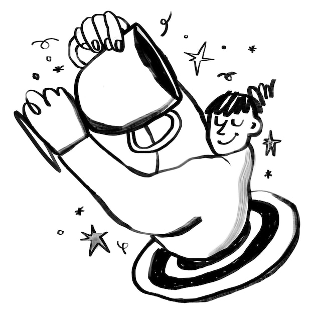 트로피를 들고 있는 남자 png 스티커 사업 성공 그림 투명한 배경