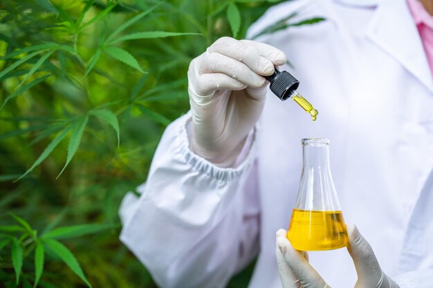 Photo man holding umbrella while standing by plants