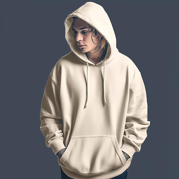 man hoodie mockup