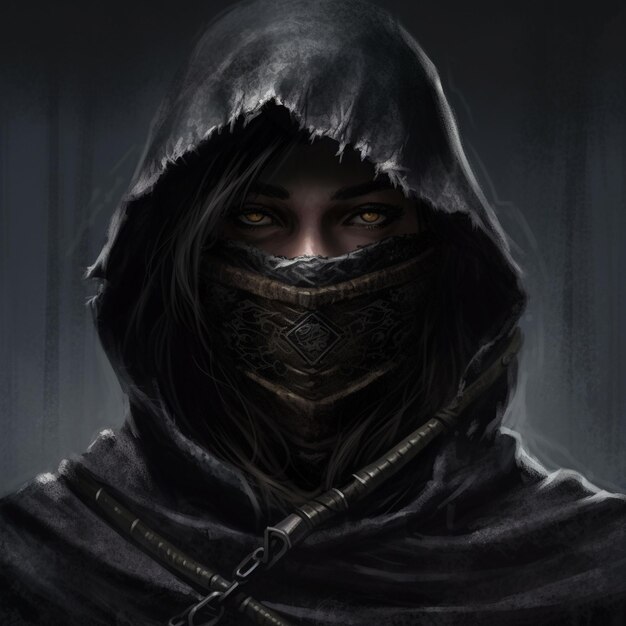 A man in a hoodie stands in the rain with the word assassin on it