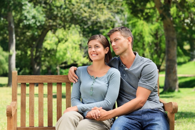 Man hugging his girlfriend