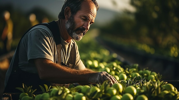 man in het veld High-definition fotografie creatief achtergrondbehang