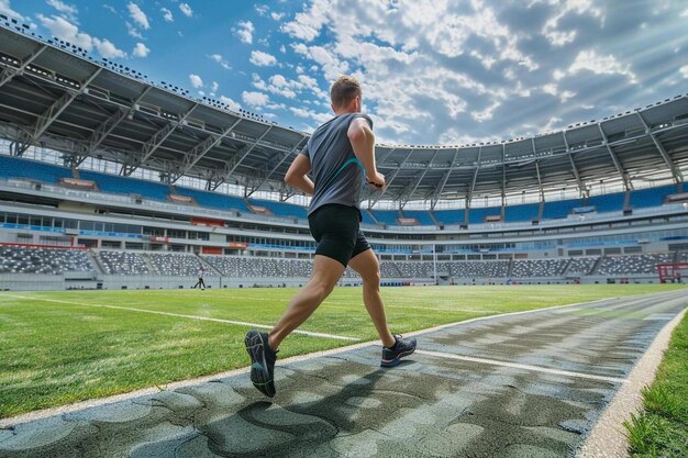 A man is jogging