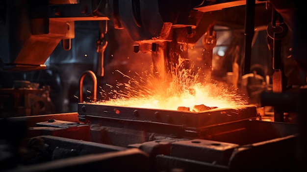 a man is working with a large metal object