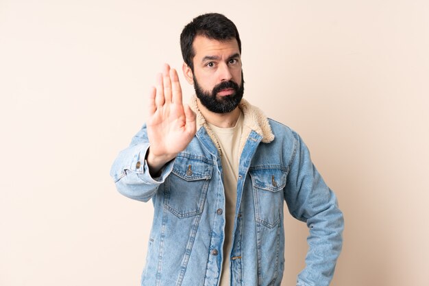 Man over isolated background