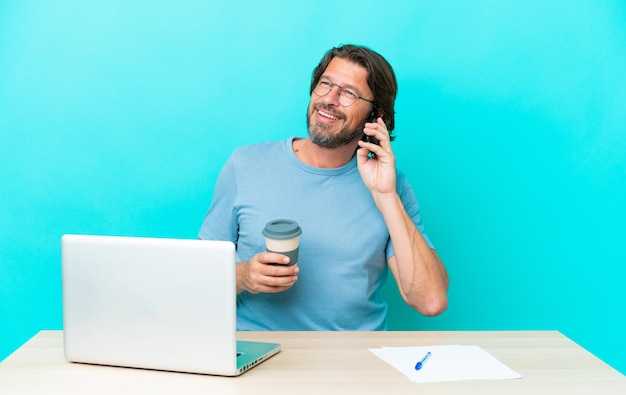 man over isolated background