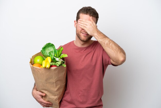 Man over isolated background