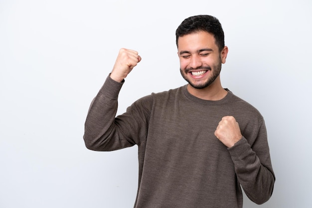 Man over isolated background