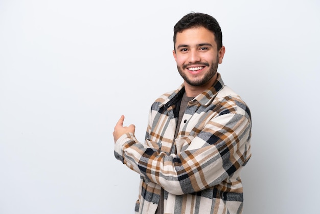 Man over isolated background