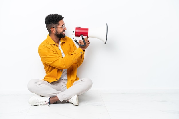 Man over isolated background