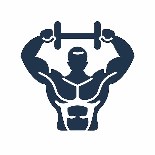 Photo a man lifting a barbell with the words  bodybuilder  on it