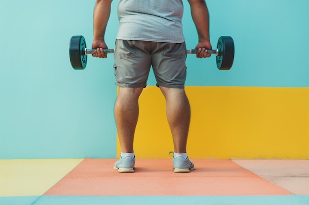 a man lifting dumbbells