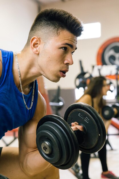 Man lifting at the gym