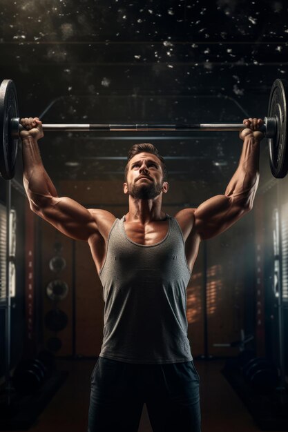 A man lifting weights emphasizing the dedication to building and maintaining physical strength