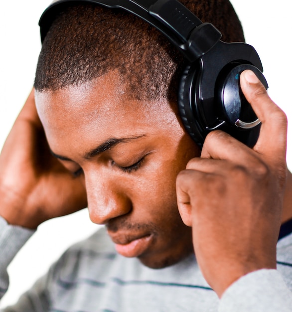 Man listening to music