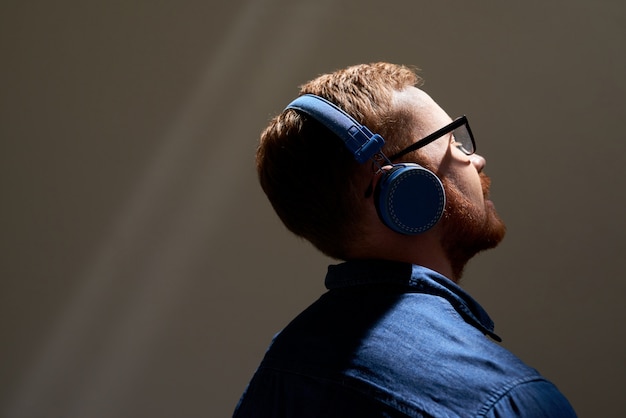 Man listening to music