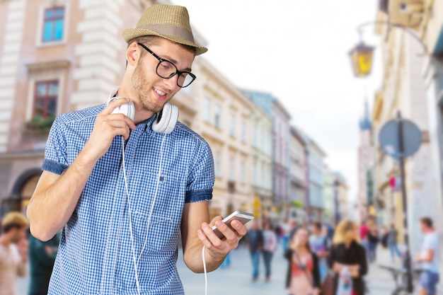 Man listening to music 