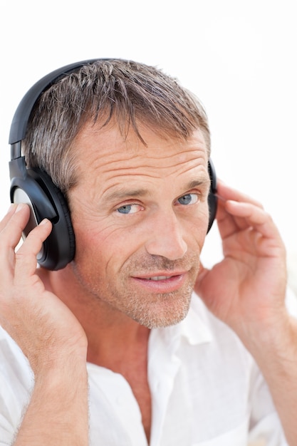 Man listening to some music 