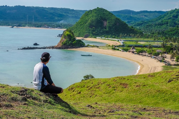 Man looking at beach