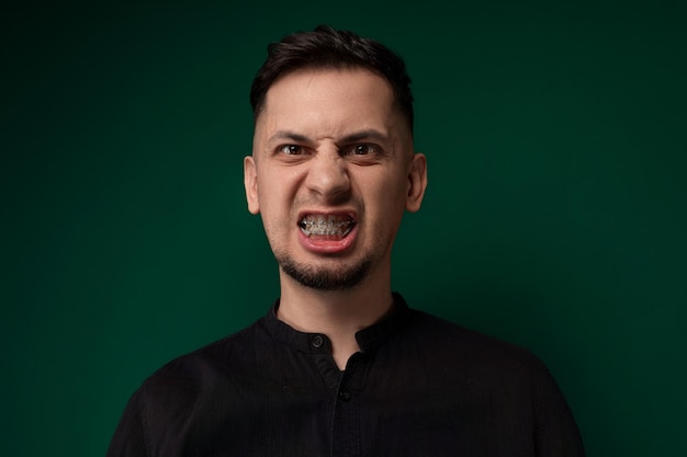 Man making a face with mouth open