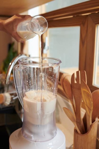 Man Making Tasty Smoothie