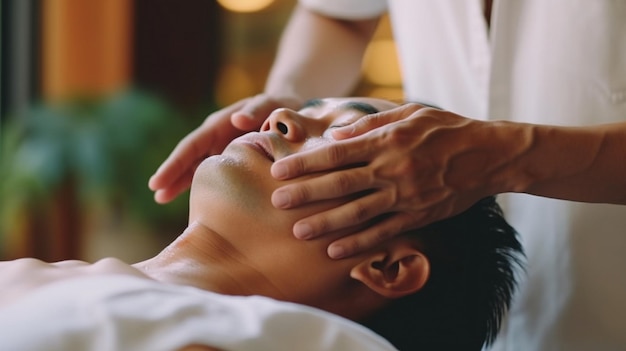 A man and a massage at a spa centrexA