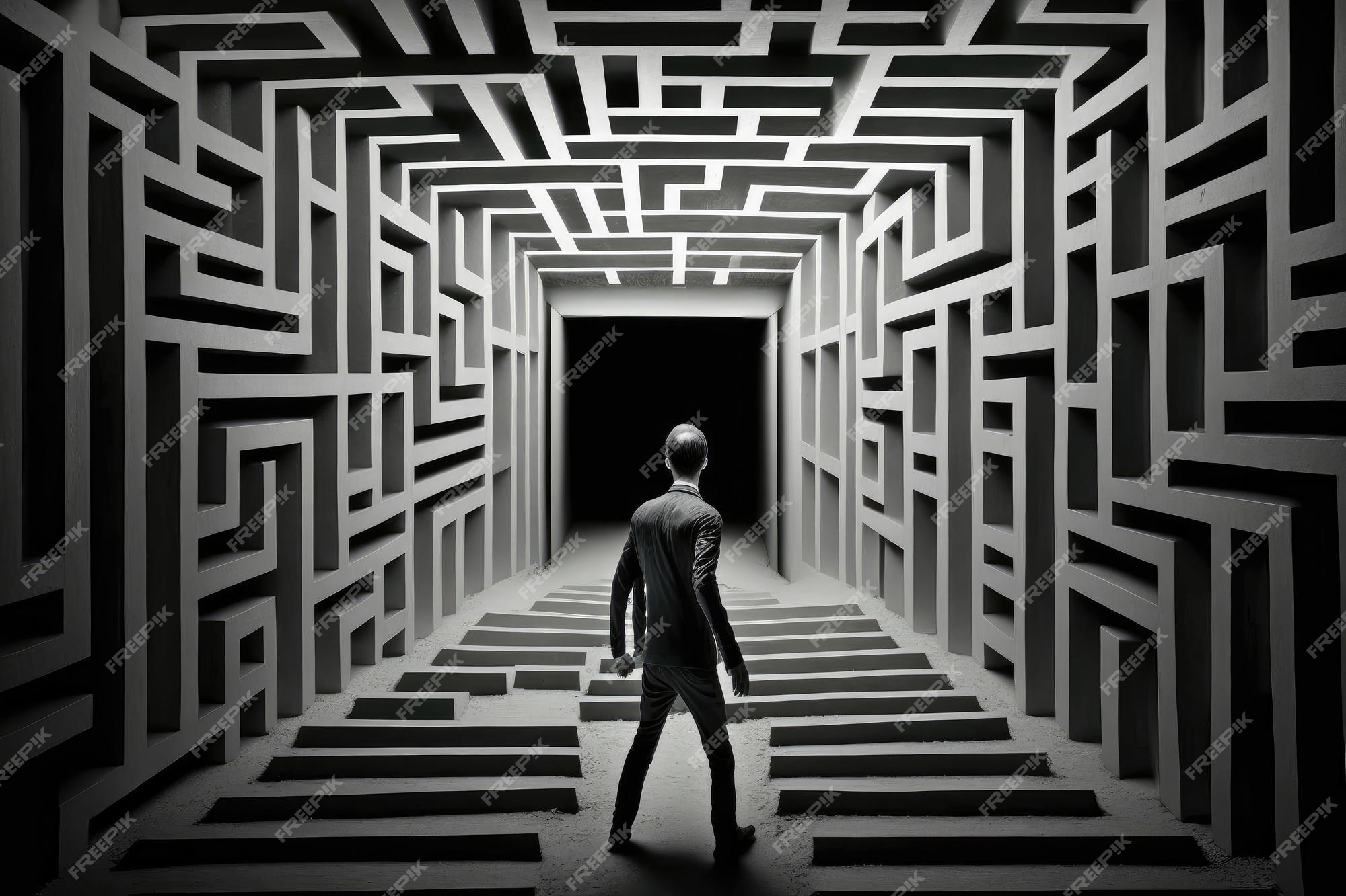 Man in the maze hi-res stock photography and images - Alamy