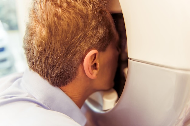 Man at medical examination