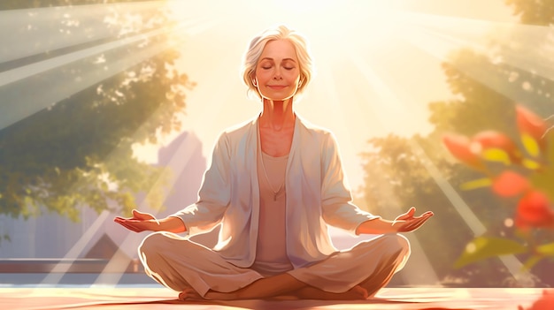 a man meditating on a stone in a temple