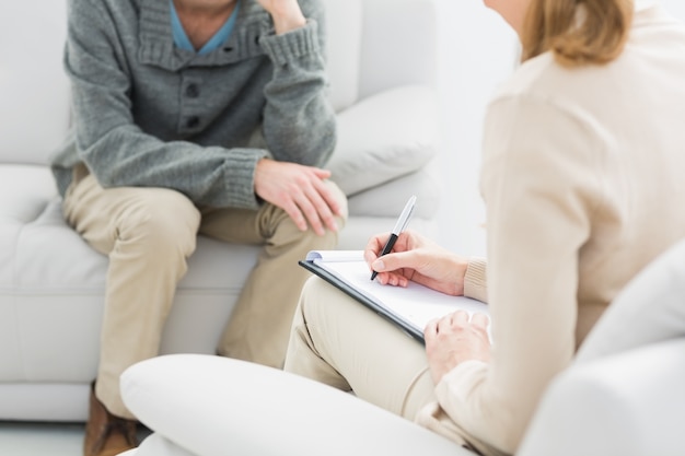 Man in meeting with a financial adviser