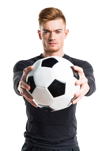 Man met een voetbal