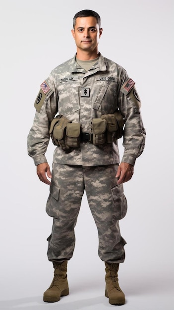 a man in a military uniform poses for a picture