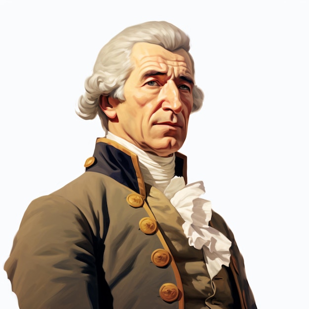 a man in a military uniform with a white hair